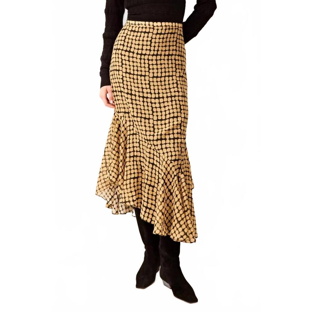 NEW MARIE OLIVER krista midi skirt in dapple
